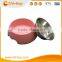 Chi-buy Pink Detachable Dual Melamine pet bowl antiskid Dog cat food water bowl,S Size:3.93"LX5.51"WX1.77"H