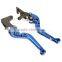 Aftermarket adjustable alloy aluminum folded extendable brake and clutch levers for kawasaki zx6r