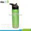 Dual wall acrylic crustal freezer water bottle with clear freezing gel