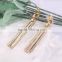 Pave Crystal Rhinestone Hollow Stud Earring, simple gold earring designs for women
