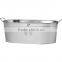 Metal Galvanized Personalized Tall Pine Decor Party Tub