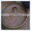 Punching groove dish head with handhole and manhole