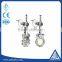 Gear box rising spindle knife gate valve with drawing