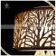 Wholesale Crystal Hanging Ceiling Lamp White Fabric Shade, Living Room and Hotel Ceiling Lamp