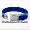 metal id silicone bracelet custom engrave id sport bracelet