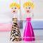 2015 cartoon lady pan brush, plastic pot brush, plastic dish brush