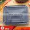 Wow unbelieveable 1000ml 4 compartment black takeaway plastic pp food container