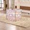 stainless steel frame square table with LED light for wedding party