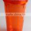 RED Double wall 16oz plastic tumbler with lid and straw