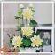 Artificial lotus flower pot real touch decorative artificial lotus flower for sale