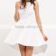Bandage Party Dress Princess Women White Skater Elegant Asymmetric Hem Flare Dress Summer Dresses