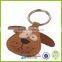 OEM design your own leather animal shaped travel custom keyring