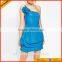 New Design 2017 One Shoulder Design Black Lady Dress Popular New Ladies Dress