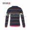 Multicoloured Kintted Style Striped Knitting Girls Sweaters