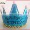 2015 new child happy birthday hair accessory pageant crowns tiara with light