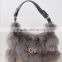 Natural Colour Patchwork Women Bag Real Fox Fur Handbags