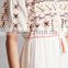 Guangzhou Shandao Factory Summer Women Sexy Off Shoulder Short Sleeve Backless Embroidered Charming Wholesale Rayon Maxi Dresses