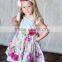 4th of July new design girl boutique clothing set mutil ruffle star appliqued dress