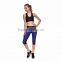 Compression Capri Pants Plus Szie Leggings Low Waist Pocket Decoration Black Tight Pants