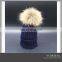 2016 New Design 100% wool knit hat with pom pom