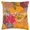 Indian Fruit Print Tropical Kantha Cushion Pillow Cover Set Of 5 Pcs