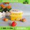 220ml 2 Compartments Plastic Food Container Rectangular With Lid