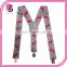 customize wholesale newest flamingo printed 3 clip buckle suspenders for children