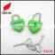 Colored Zinc alloy heart padlock