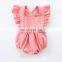 Toddler Girl Baby Linen Romper Ruffle Jumpsuit Bubble Romper