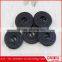 gunmetal triangle logo special hole metal ribbon button