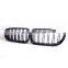 For BMW Grille F10 Racing Grill glossy black double slat line car bumper mesh grill for 5 series F10 F18 M5 2010-2017