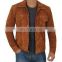 Fashion Men Windproof Comfortable Suede Leather Jacket Custom Casual Suede Western Jacket