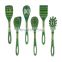 Exotic Pakkawood 6-Piece Kitchen Utensil Set with 12-in Spoon Slotted Spoon Spatula Corner Spoon Large Spurtle Small Spurtle