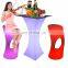 folding cocktail table /Led cocktail bar tables light up bar tables modern glowing led night club patio furniture
