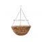 Collection Of Rustic Woven Water Hyacinth Hanging Planter with Lining Seagrass Straw Cover for Flower Pot