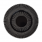 Cheap Embossed Antique Black Glass Charger Plates With Silver Dot Line
