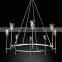 Modern luxury round golden metal glass lampshade chandelier suitable for home hotel ceiling hanging lighting