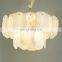 Nordic Decorative Alabaster Pendant Light LED Brass Gold Hanging Lighting Chandelier