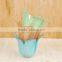 flower shape plating glass candle holder glass table lamp