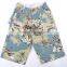 Mens cheap 100%cotton summer stocklot apparel printed shorts