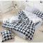 wholesale personalized fashion black white cotton bedding sets duvet 4 pcs