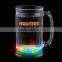 food grade transparent LED flashing light up beer mug