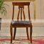 Home furniture solid wood frame and leather seat cushion antique dining chair