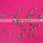 500pcs 3mm Glass Gems Stone Nail Jewelry with Gold Metal Ring