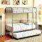 Metal Hotel Furniture Twin Size Hotel Bunk Bed with Trundle