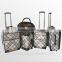 high quality PU aluminum tool trolley case unique luggage set