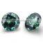 China wholesale price round brilliant cut 1ct weight 6.5mm synthetic green moissanite