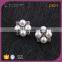 E77998K01 STYLE PLUS flower pearl crystal stud earrings glass crystal stone white pearl earrings hot sale in China