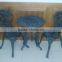 cast iron garden chair table