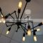 Black Widow special Edison Spider lamp 12 head pendant chandeliers Rustic Cast-Iron Classic brass